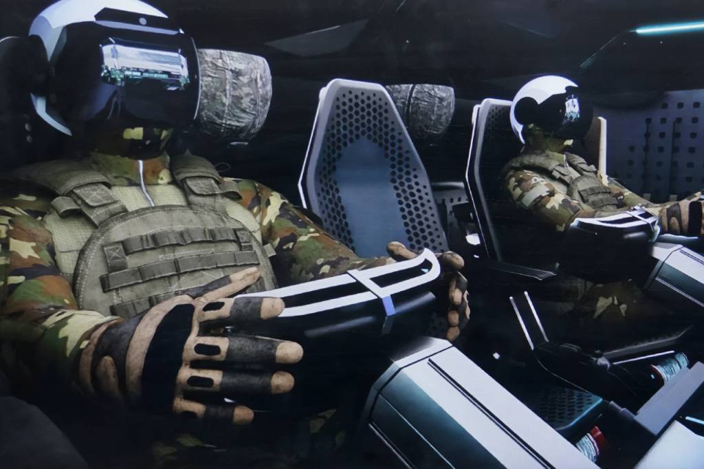 Hyundai Rotem Stealth Tank (2) Capacete projeta imagens em realidade aumentada para o operador