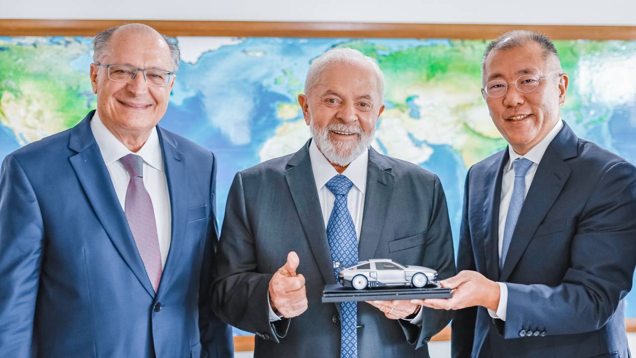 Lula e Alckmin se encontraram com o presidente global da Hyundai