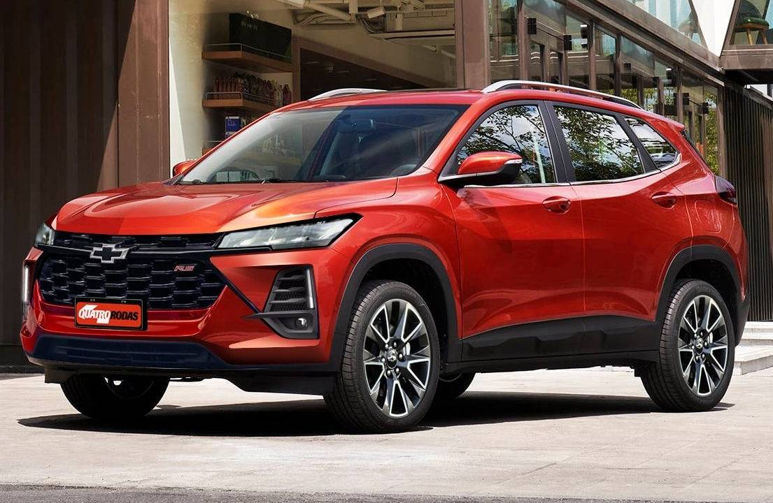 Projeção de como ficará o novo Chevrolet Tracker 2025