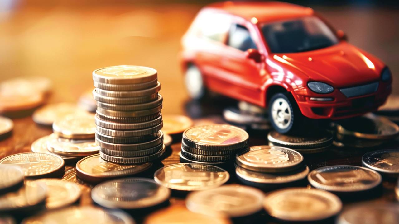 Carro e moedas