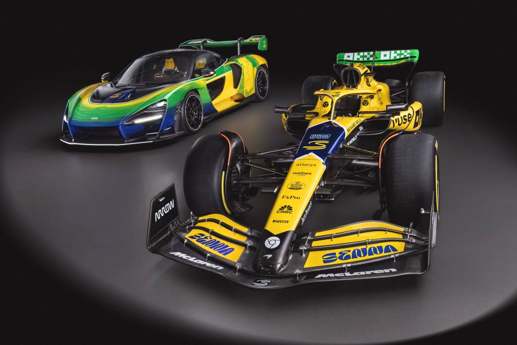 McLaren Senna e carros da F1 ganham pinturas que homenageiam Senna