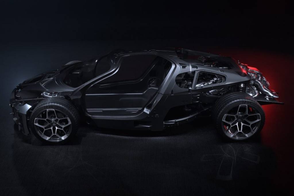 Bugatti Tourbillon-7 Carro é construído sobre um monocoque de fibra de carbono
