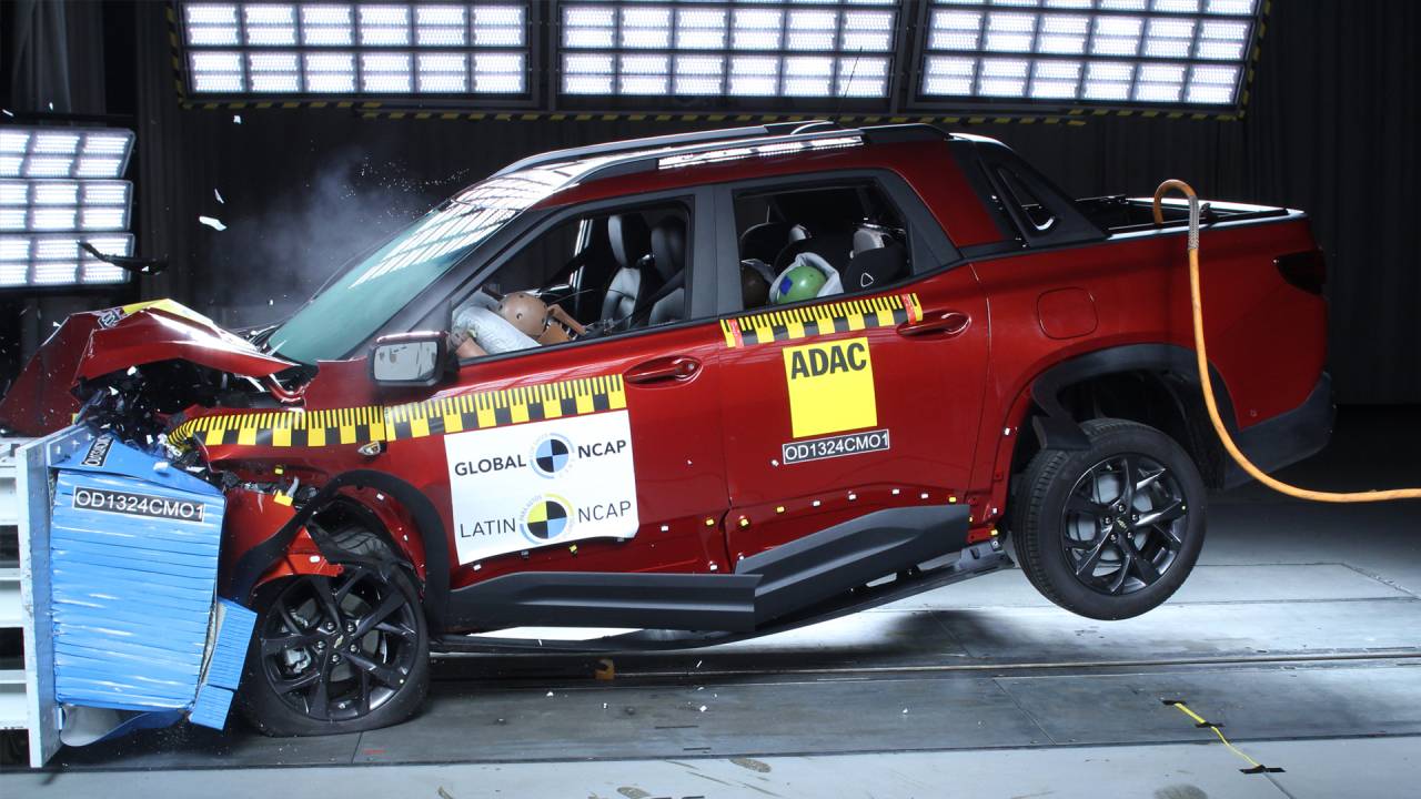 Chevrolet Montana no teste de colisão do Latin NCAP