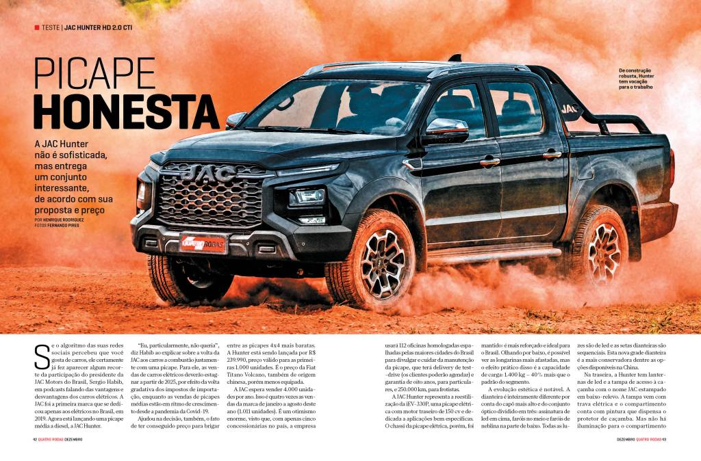JAC Hunter HD 2.0 CTi Quatro Rodas de Dezembro JAC Hunter