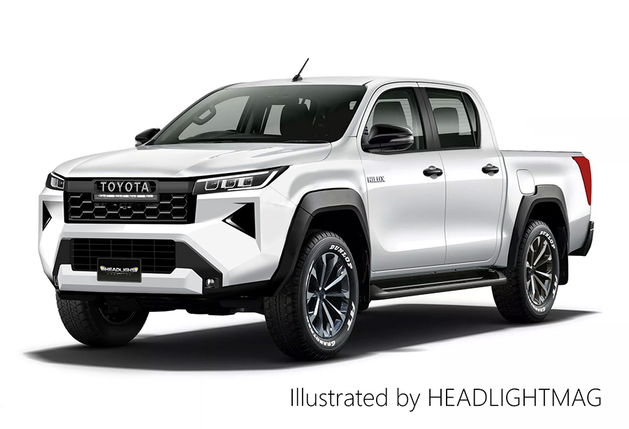 Toyota Hilux 2026 será híbrida; veja como será seu novo design
