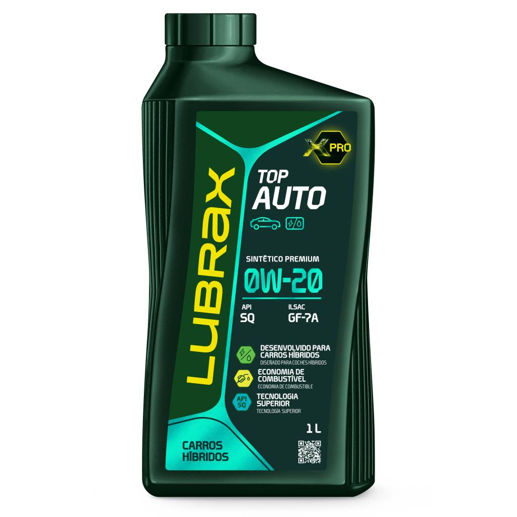 LUBRAX TOP AUTO SINT PREMIUM OW-20 HIBR SQ 1L novo óleo Lubrax