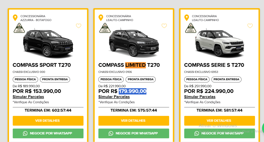 Descontos Jeep Compass