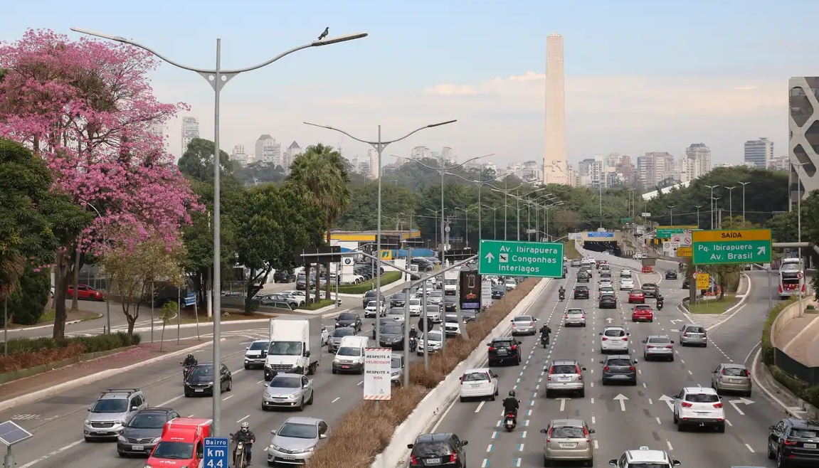 Tr&acirc;nsito na cidade de S&atilde;o Paulo