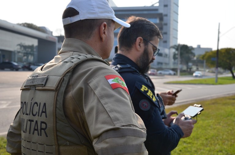 Fiscaliza&ccedil;&atilde;o da PRF com drones