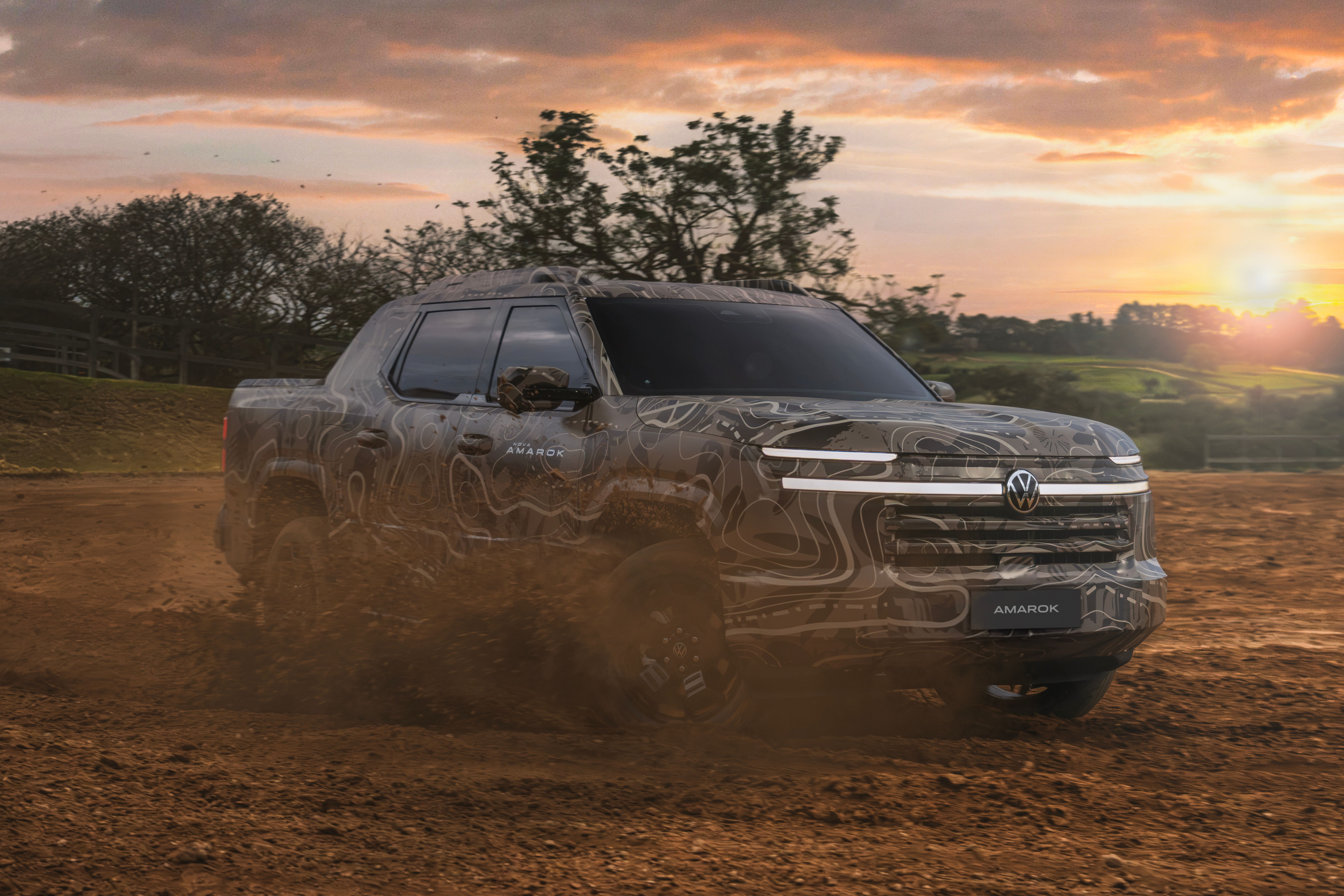 Nova VW Amarok será a mais potente da história e surge em Barretos ainda camuflada